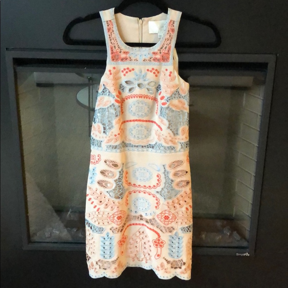 J.O.A Los Angeles Embroidered Eyelet Dress